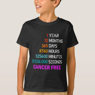 Jahre Krebs kostenlose Geschenke 1 Jahr Brustkrebs T-Shirt