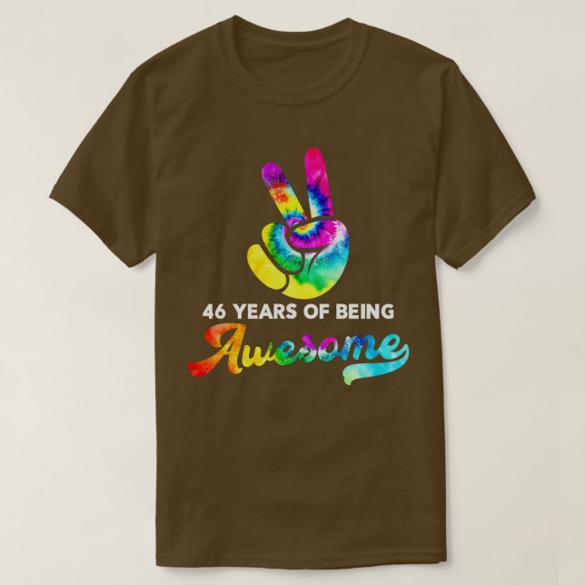 Jahre Phantastischer Gefärbte Krawatte zum Geburts T-Shirt (Design vorne)