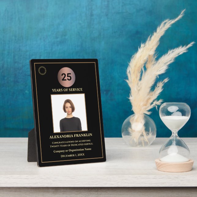 Jahre Service Month Mitarbeiter Foto Custom Award Fotoplatte (Seite)