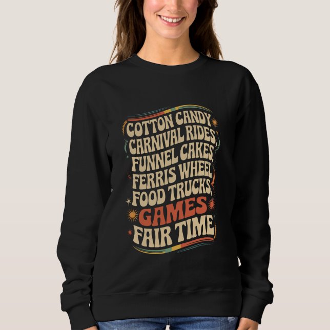 Jahremarktskarussell-Ländermesse-Fleischwaren Food Sweatshirt (Vorderseite)