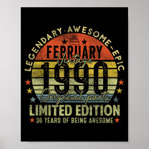 Jahres 36. Geburtstagslegenden Februar 1996 Poster