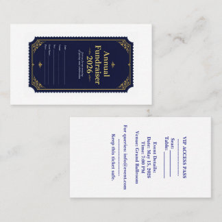 Jahres-Gala-Ticket für Fundraising-Veranstaltung 2 Visitenkarte