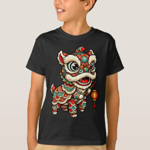Jahres-Shirt Löwentanz Chinesisches Feuerpferd T-Shirt