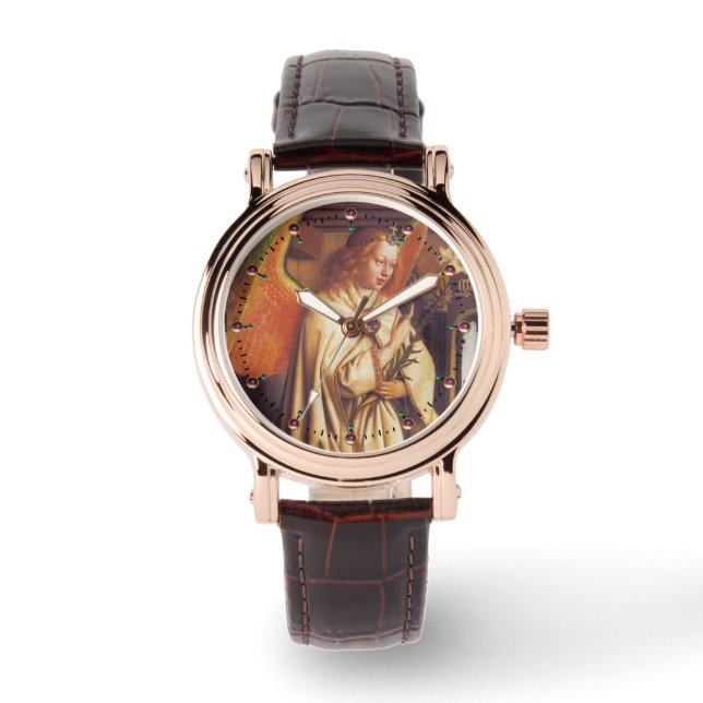 JAHRESANGEL, ARCHANGEL GABRIEL PINK GEMS ARMBANDUHR (Vorderseite)