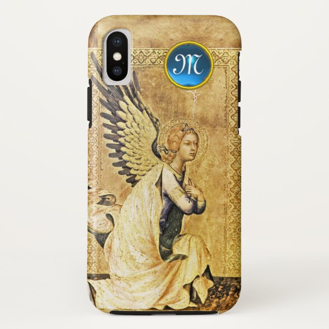 JAHRESANGEL MONOGRAM, Pergament Case-Mate iPhone Hülle (Rückseite)