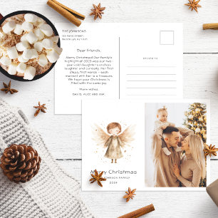 Jahresbericht der Weihnachtsfamilie Niedlich Boho  Postkarte