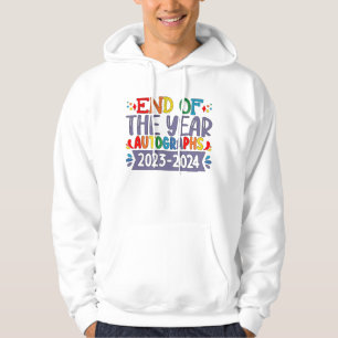 Jahresende-Autogramme 2024 Letzter Schultag Hoodie