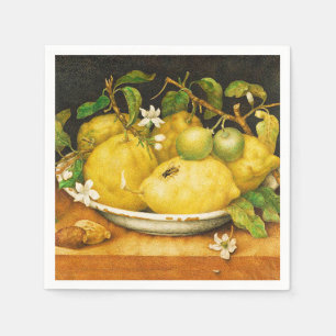 JAHRESFRÜCHTE, LEMONS LEMON BLUME Gelb Serviette