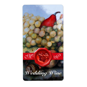 JAHRESFRÜCHTE WETTWEIN ROTES WAX SIEGEL MONOGRAM