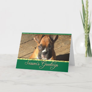 Jahresgrüße Boxer-Hundekarte Feiertagskarte