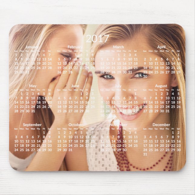 Jahreskalender 2017 Mousepad Foto hinzufügen (Vorne)