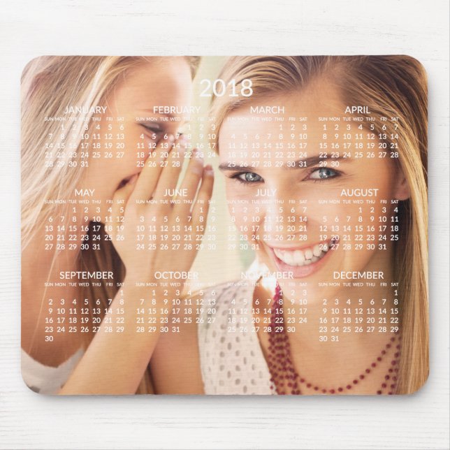 Jahreskalender 2018 Mousepad Foto hinzufügen (Vorne)