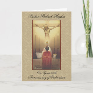 JAHRESPRÄSIDENTORDINIERUNG HOST CRUCIFIX KARTE