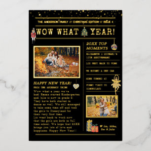 Jahresrückblick-Brief   Familien-Weihnachtsflyer Folien Feiertagskarte
