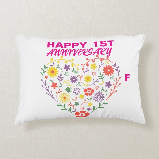 Jahrestag Dekokissen (Vorderseite)