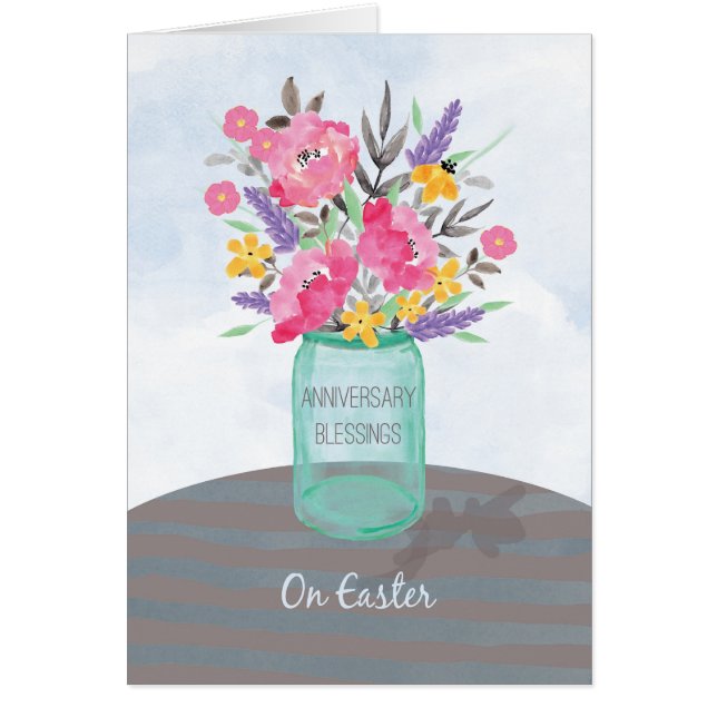 Jahrestag der Ostersegnung Jar Vase mit Blume (Vorne)