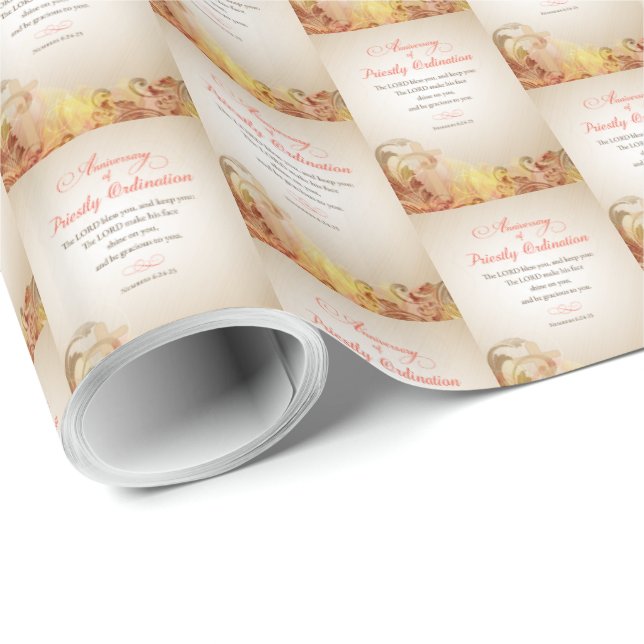 Jahrestag der Priesterordinierung Geschenkpapier (Rolleneckpunkt)
