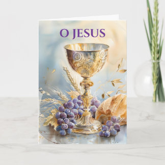 Jahrestag der Priesterweihe Kelch Hostie Karte