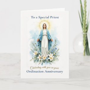 Jahrestag der Priesterweihe Marianischer Segen Karte