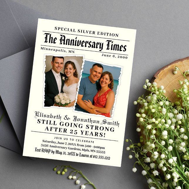Jahrestag der Zeitung Zeitung Einladung (Anniversary Times Newspaper Anniversary Invitation)