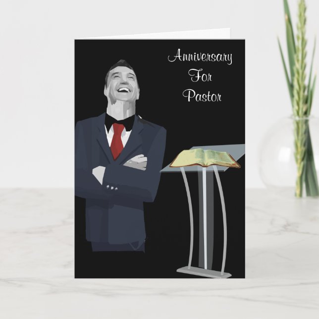 Jahrestag des Pastors Karte (Vorderseite)