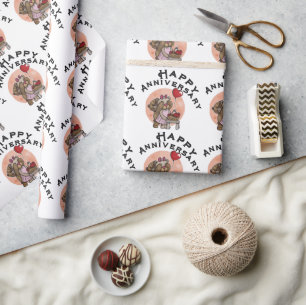 Jahrestag Geschenkpapier