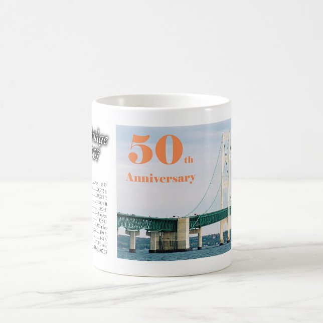 Jahrestag Mackinac Brücken-50. Kaffeetasse (Mittel)