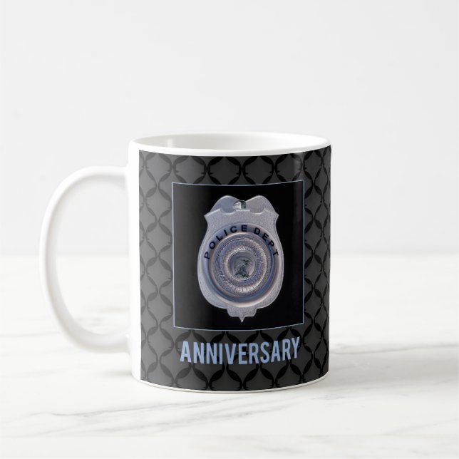 Jahrestag mit Polizeidirektion, Abzeichen Kaffeetasse (Links)