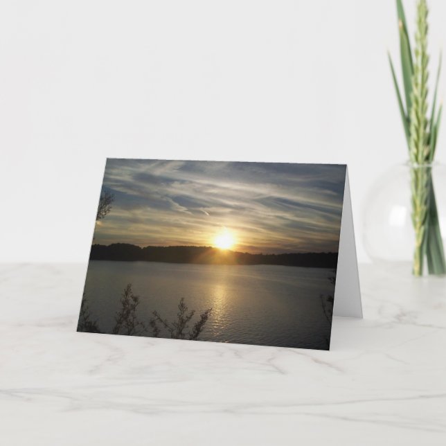 JAHRESTAG Sonnenuntergang Karte (Vorderseite)