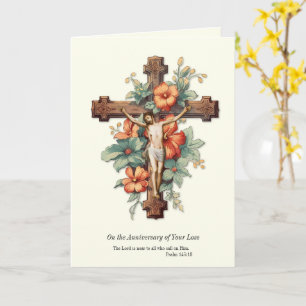 Jahrestag Todes Verlust Geliebter Jesus Blumen Karte