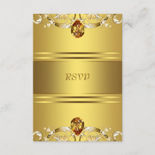 Jahrestag UAWG des Goldviktorianisches RSVP Karte