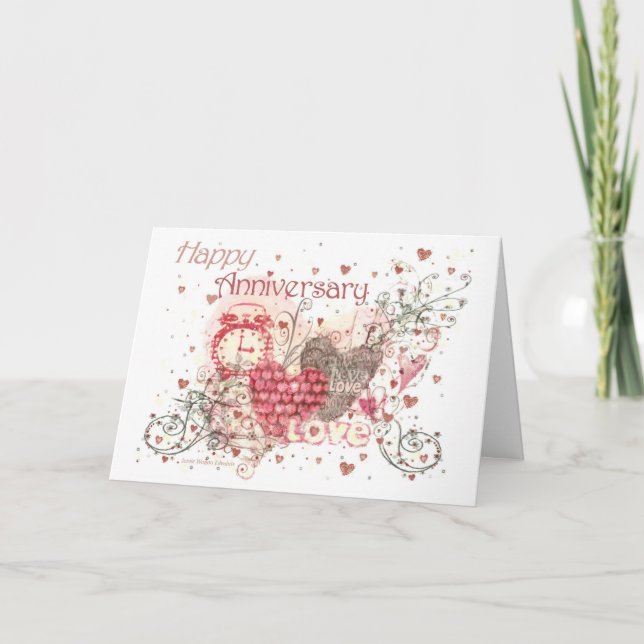 Jahrestags-Gruß-Karte Karte (Vorderseite)