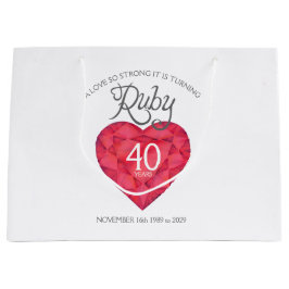 Jahrestagsgewohnheit des Rubins 40. parents Große Geschenktüte