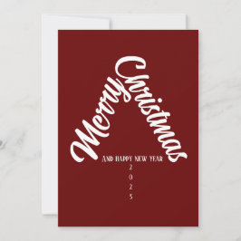 Jahresweihnachtskarten mit feiertagskarte