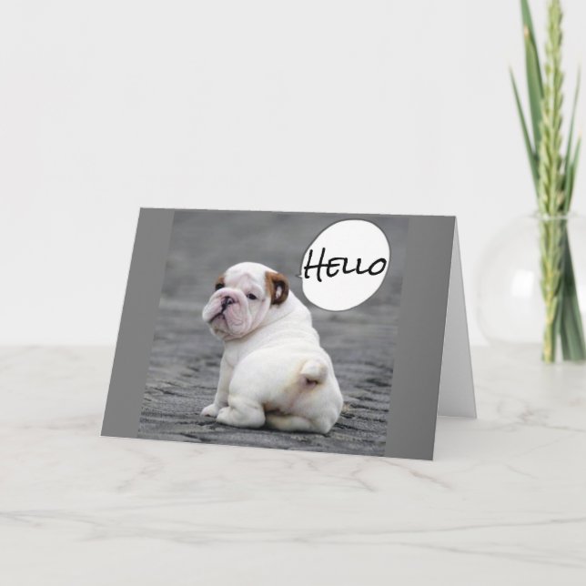 ***JAHRESWÜNSCHE AUS BULLDOG*** KARTE (Vorderseite)