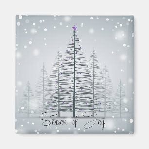 Jahreszeit der Joy Winter Trees Magnet