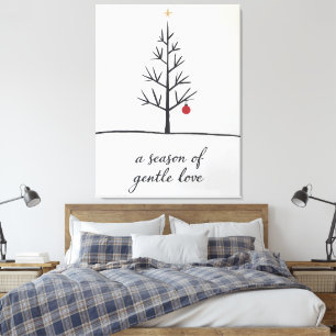 Jahreszeit der sanften Liebe - Minimalistische Wei Leinwanddruck