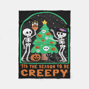Jahreszeit, um gruselig Halloween Skelette mit Chr Fleecedecke