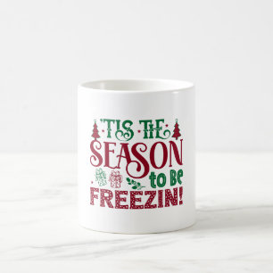 Jahreszeit, um lustig zu Frost Winter Schneemann Kaffeetasse