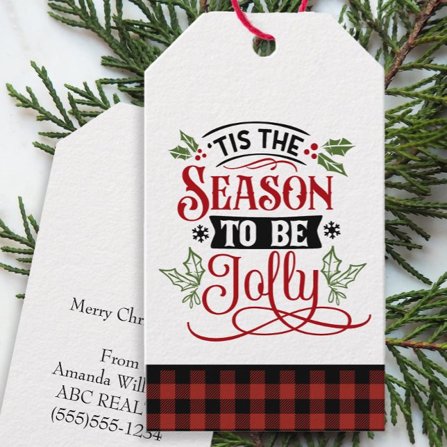 Jahreszeit zum fröhlichen Weihnachts-Pop von Geschenkanhänger (Personalized Christmas Pop By Tags for Customers)