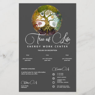 Jahreszeiten Baum des Lebens Flyer