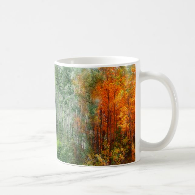 Jahreszeiten der Aspen-Kunst-Tasse Kaffeetasse (Rechts)