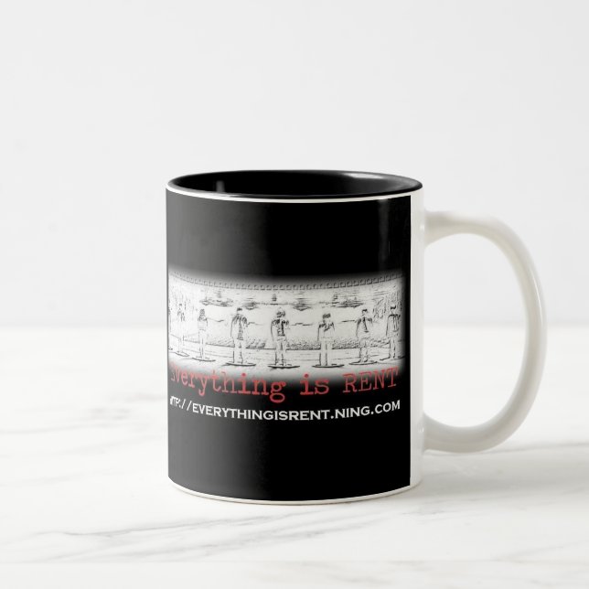 Jahreszeiten der Liebe-Skizze-Tasse Zweifarbige Tasse (Rechts)