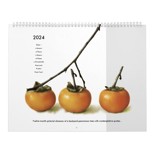 Jahreszeiten einer Persimmonbaumfotografie im Hint Kalender (Titelbild)