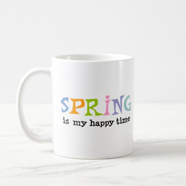 Jahreszeiten Frühlingsfröhliche Zeit Kaffee Tasse (Links)