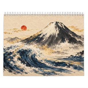 Jahreszeiten in kräftigen Pinselstrichen: Japanisc Kalender