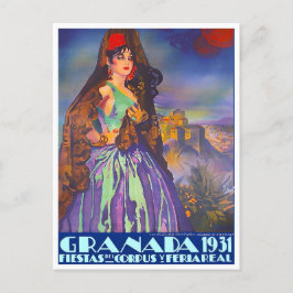 Jahrgang 1931 Feria de Granada Postkarte