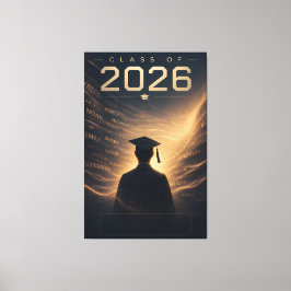Jahrgang 2026 Personalisierter Name Abschlussdesig Leinwanddruck