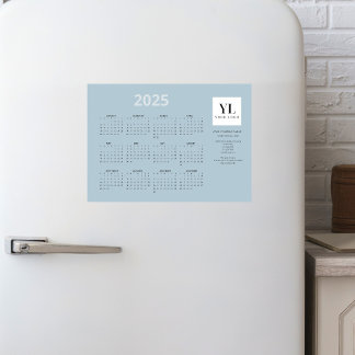 Jährlich 2025 Kalender-Visitenkarte für das Logo M Magnetkarte