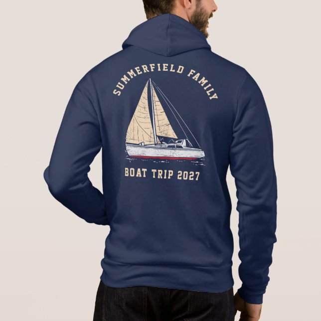 Jährliche Bootsfahrt für benutzerdefinierte Nautik Hoodie (Rückseite)